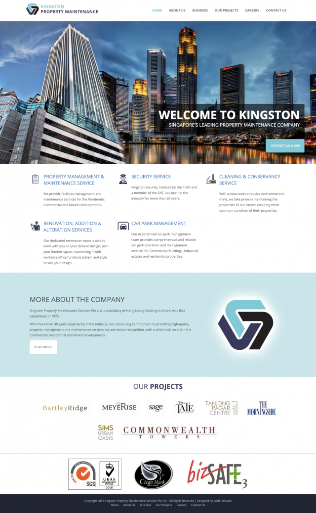 Kingston Property Maintenance Services Pte Ltd Portfolio Screenshot 1