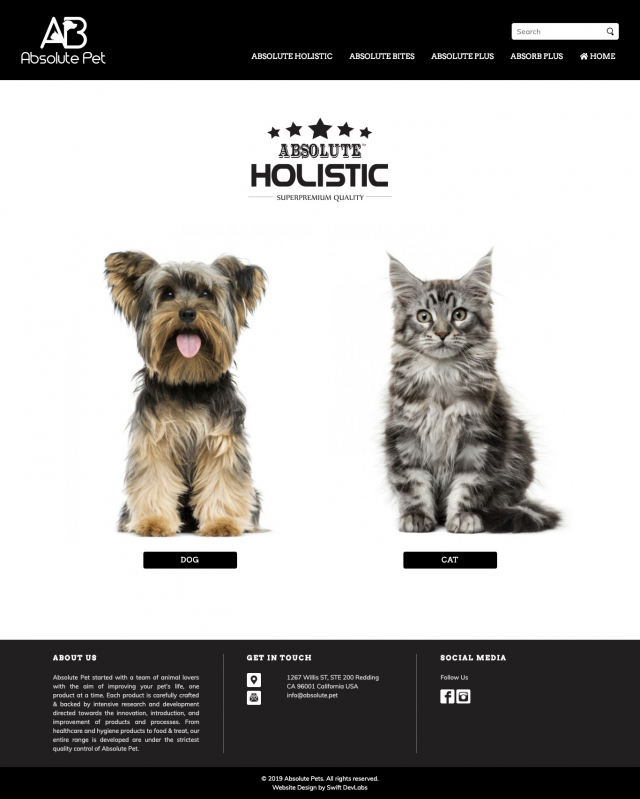 Absolute Pet Portfolio Screenshot 1