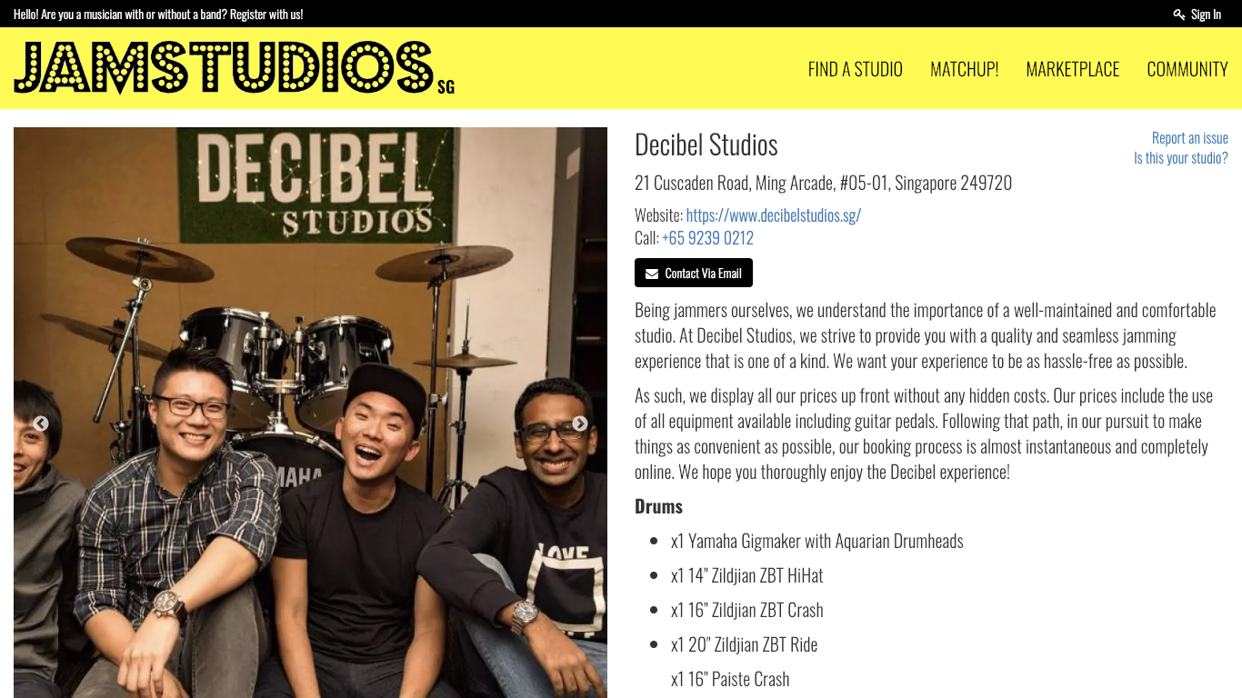www.jamstudios.sg studio decibel studios 1366 x 768 1DPR