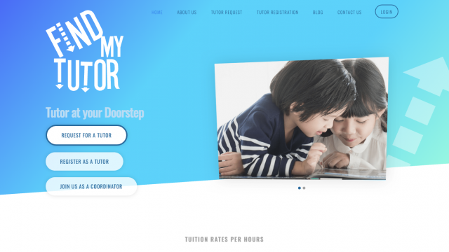 Find My Tutor Portfolio Screenshot 1