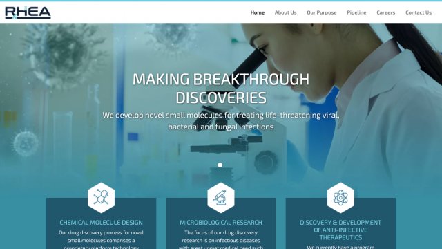 Rhea Pharmaceutical Portfolio Screenshot 1