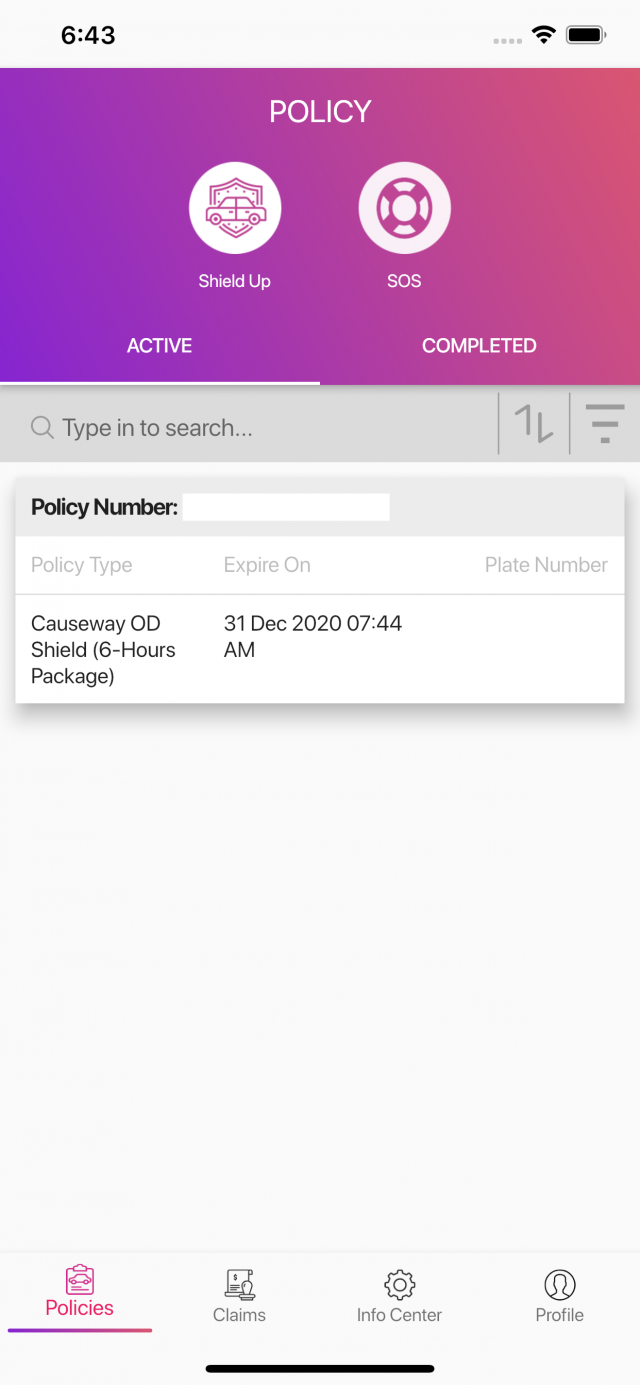 Causeway OD Shield Mobile App Portfolio Screenshot 2