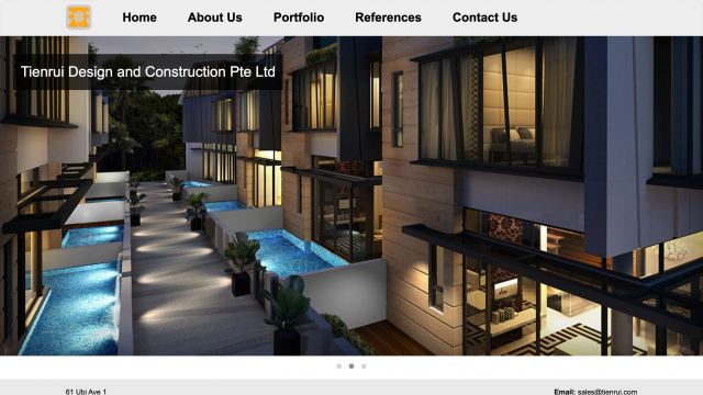 Tienrui Design and Construction Portfolio Screenshot 1