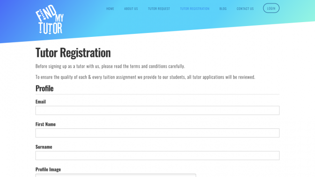 Find My Tutor Portfolio Screenshot 3