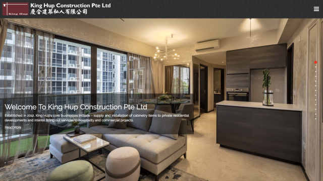King Hup Construction Pte Ltd Portfolio Screenshot 1