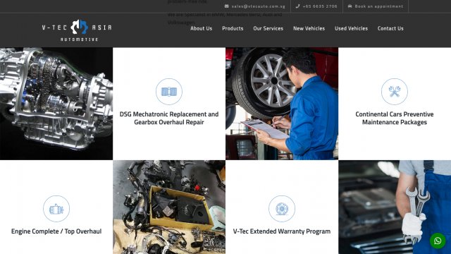 V-Tec Asia Automotive Portfolio Screenshot 8