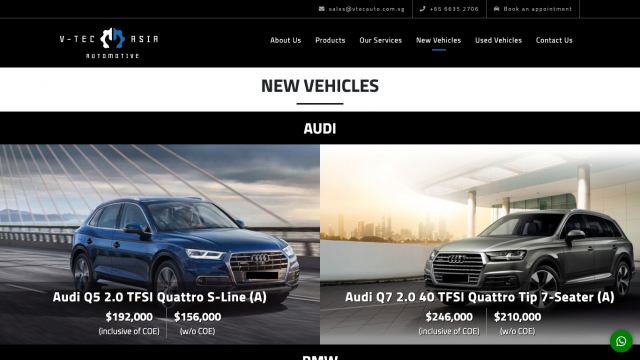 V-Tec Asia Automotive Portfolio Screenshot 6